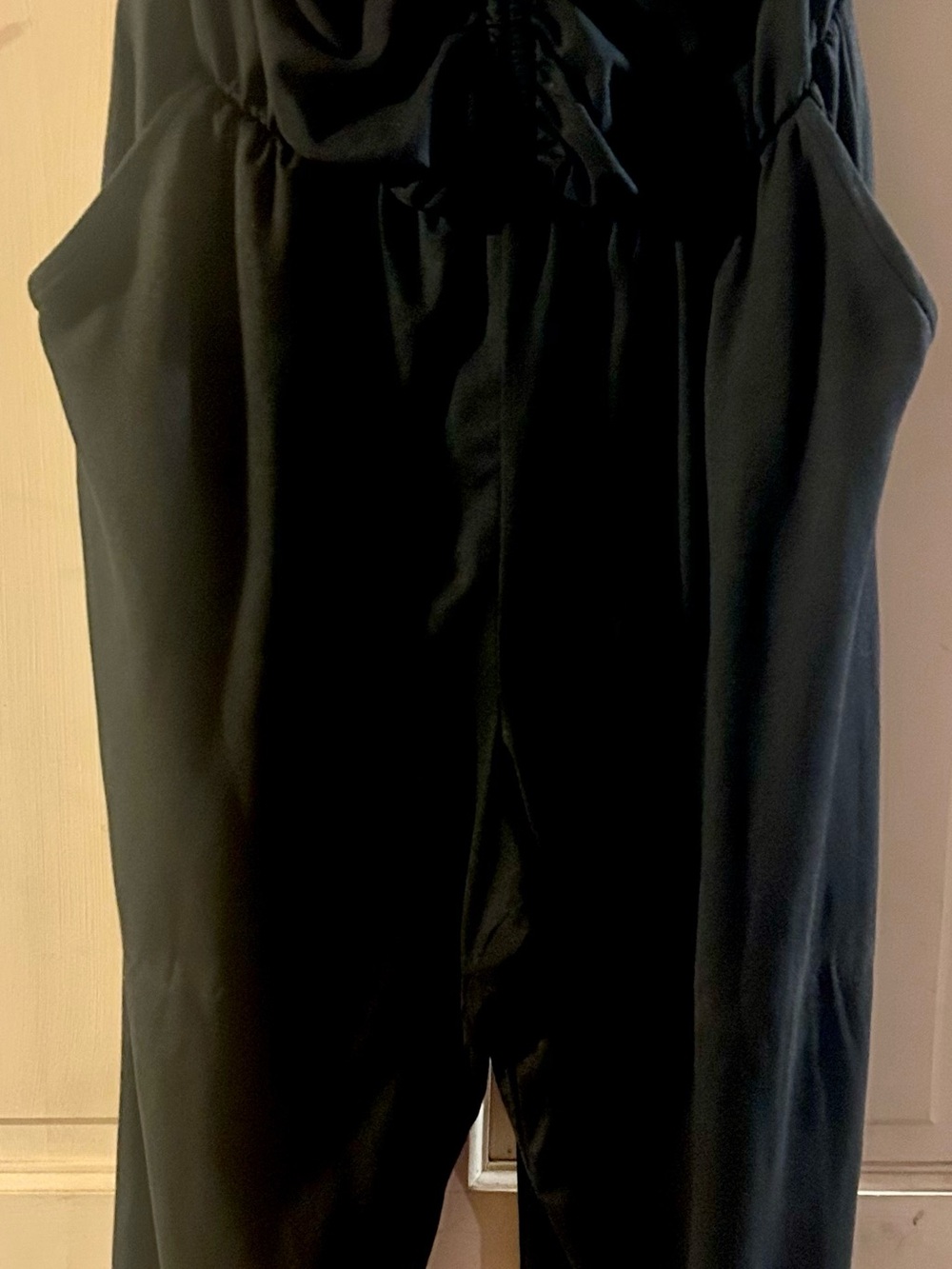 eye candy Black Jumpsuit with Elastic Waist and Pockets